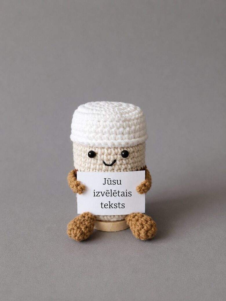 Kafijas tasītes tēls Jūsu personalizētu vēstījumu uz kartiņas 