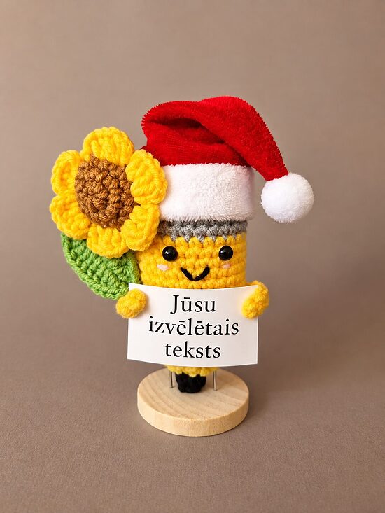 Ziemassvētku zīmulis ar TAVU NOVĒLEJUMU UZ KARTIŅAS 