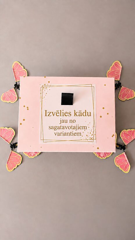 Tauriņu dāvanu kaste- IZVĒLIES KASTES VĀKA BILDI